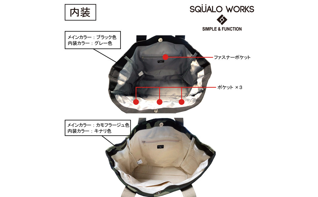 トート ショルダーバッグ ブラック SW-NC002 BK