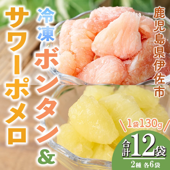 isa866 冷凍ボンタン6袋と冷凍サワーポメロ6袋食べ比べセット(合計12袋・各130g) 冷凍 ボンタン サワーポメロ 加工 食べ比べ 果物 フルーツ ハンドメイド 手づくり スムージー ヘルシー トッピング 爽やか おやつ 【薩摩美食倶楽部】