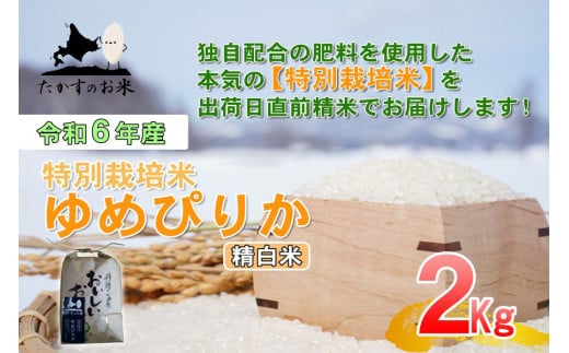 A215 　【 令和6年産 】 ゆめぴりか （ 精 白米 ） 特Aランク 北海道 米 を代表する人気の品種 2㎏ 食べきりサイズ 北海道 鷹栖町 たかすのお米 米 コメ こめ ご飯 白米 お米 ゆめぴりか コメ 白米