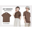 【ふるさと納税】《1》KMポロシャツ BROWN　メンズMサイズ 【KEYMEMORY鎌倉】 | ふるさと 納税 楽天ふるさと 神奈川 ファッション ブランド 鎌倉 服 洋服 レディース メンズ 女性 男性 ナチュラル シンプル 可愛い かわいい おしゃれ 有名 人気 おすすめ