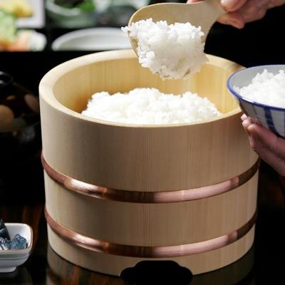 ふるさと納税 南木曽町 木曽の桶屋　乗せ蓋おひつ　18センチ(3合用)