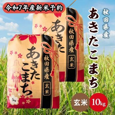 ふるさと納税 潟上市 【新米予約】令和7年産 秋田県産あきたこまち 10kg(5kg×2袋)(玄米)　9月下旬順次発送