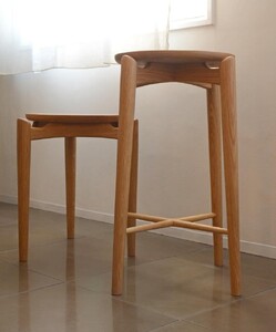 【FILE FURNITURE WORKS】ハイスツール オーク（FH2-F High stool）