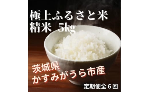 ＜毎月定期便＞極上ふるさと米　精米5kg全6回【4081539】