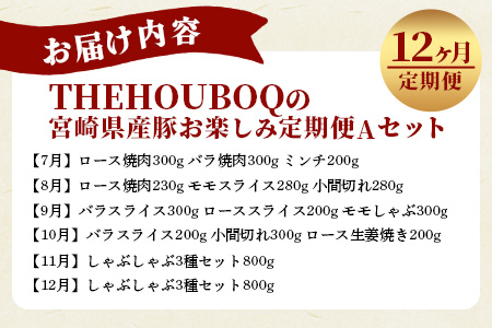 THE HOUBOQ 豚肉【12ヶ月定期便】Aセット HB-129