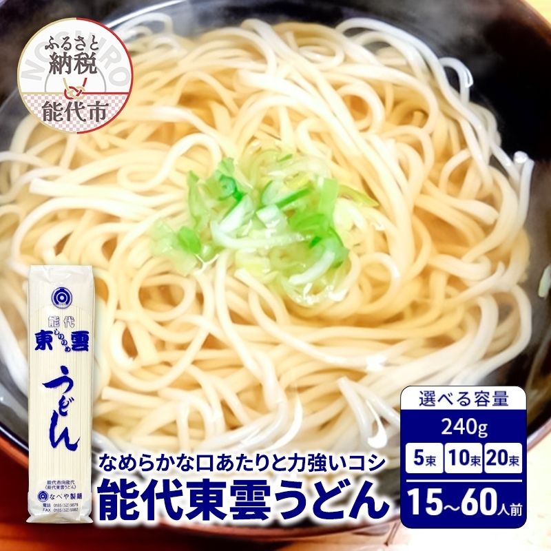 【ふるさと納税】選べる 容量 うどん 能代東雲うどん 240g 5束 10束 20束 麺 乾麺　お届け：ご入金確認後、2週間から1ヶ月程でお届けします。
