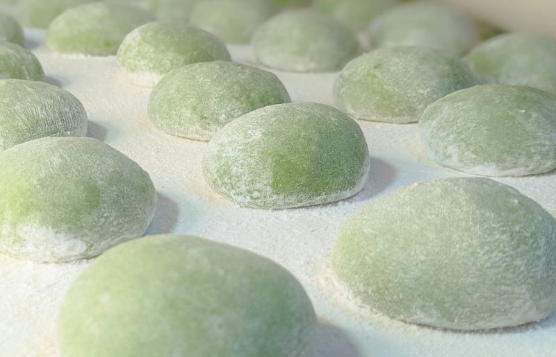 老舗和菓子屋さんの杵つき生丸餅（よもぎ）12個＆こしあん 200g×3セット