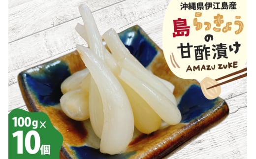 らっきょう 島らっきょうの甘酢漬け 100g 10個 [NOGUS 沖縄県 伊江村 ie47bde420001] 島らっきょう 甘酢漬け