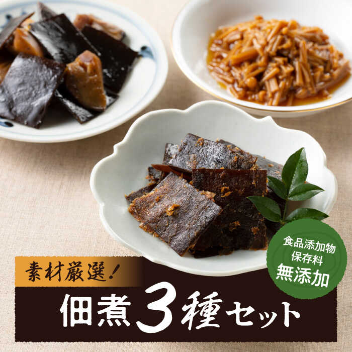 【ふるさと納税】佃煮 食品添加物・保存料無添加！こだわり食材の佃煮3種セット | 人気 おすすめ ランキング おいしい 無添加 佃煮 つくだに おかず 大洲市/iino assemble[AGAA002] 10000 10000円 以上