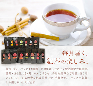  紅茶ティーバッグ 定期便 12ヶ月 10個×3種類/毎月 計360個（36種類）