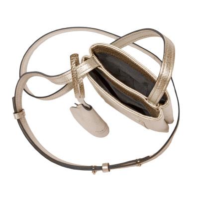 ふるさと納税 豊岡市 豊岡鞄 Shokolatt S ショルダーポーチ2層式小 ゴールド |  | 03