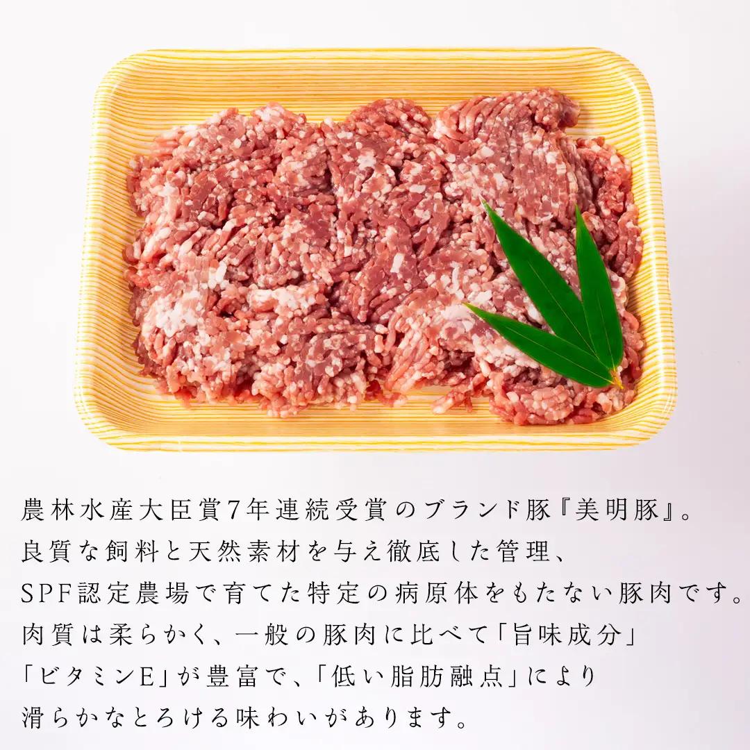 美明豚 挽肉 3kg【茨城県共通返礼品 行方市】 豚肉 国産 銘柄 グルメ 茨城県 料理 ひき肉 ミンチ お肉 肉 豚 ミンチ肉 ブランド豚 冷凍 小分け [CV002sa]