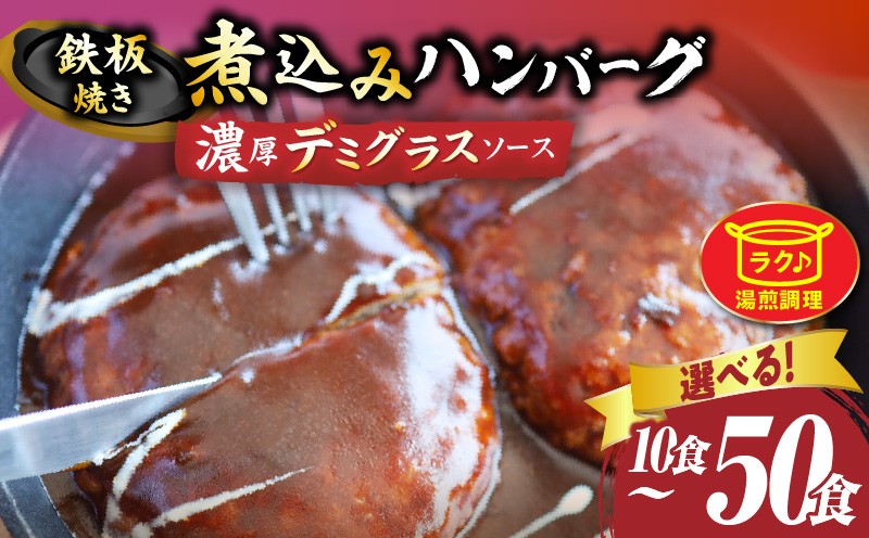 
            【選べる内容量】鉄板焼き　煮込みハンバーグ　濃厚デミグラスソース|ハンバーグ 煮込み 鉄板焼き 香ばしい 柔らか 濃厚 デミソース ジューシー 冷凍 香川県 三木町 おすすめ|_mk146-174
          