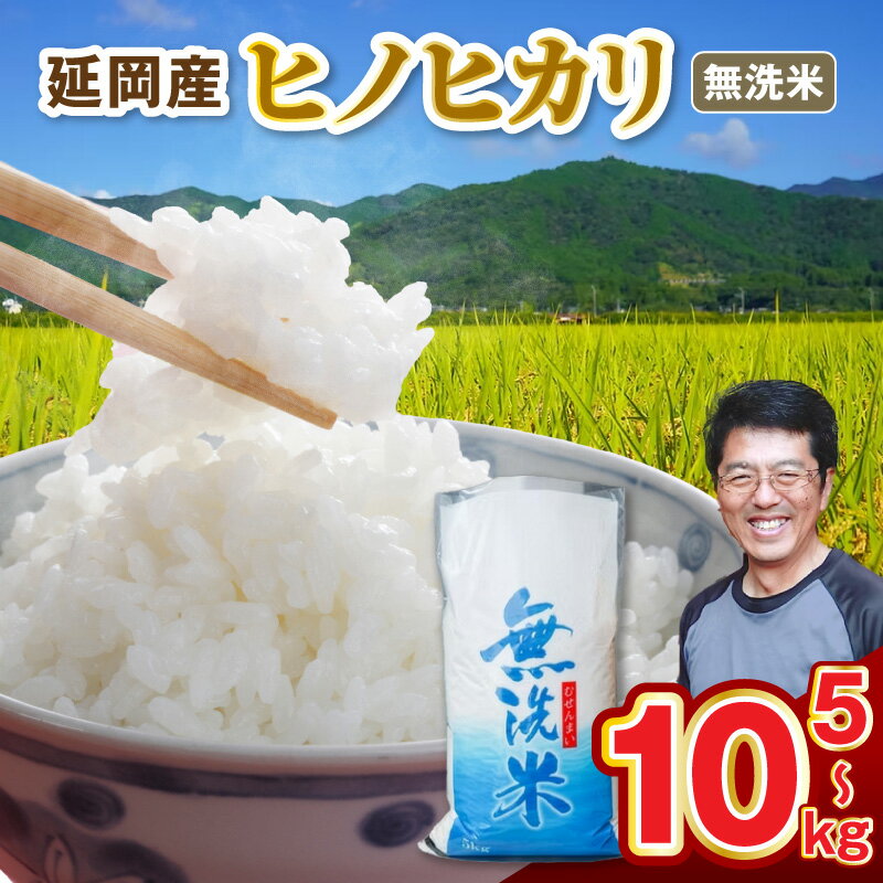 【ふるさと納税】延岡産 ヒノヒカリ 無洗米 選べる 5kg 10kg 延岡市産ヒノヒカリ 味 粘り 香り 九州地方 宮崎県産 定番 品種 お米 精米 九州 宮崎 ご飯 おにぎり お弁当 国産 お取り寄せ お取り寄せグルメ 宮崎県 延岡市 送料無料