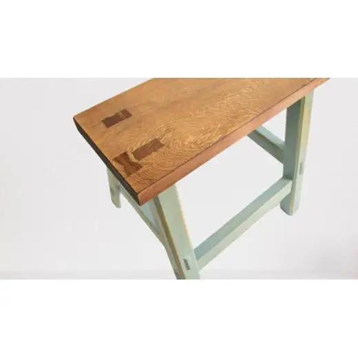 アンティーク風ペイント仕上げふみ台（グリーン） / 踏み台 ふみ台 ステップ台 木製 木工品 家具