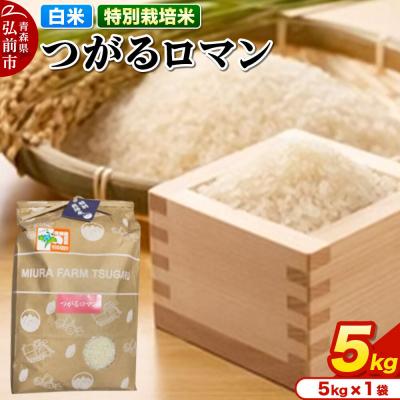 ふるさと納税 弘前市 米【特別栽培米】つがるロマン 白米 5kg 青森県弘前市産|24_mft-050501