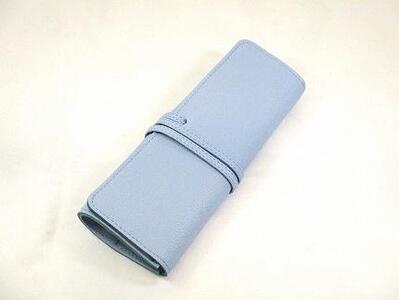 革工房いんのしま牛革ロールペンケース【色：ライトブルー】