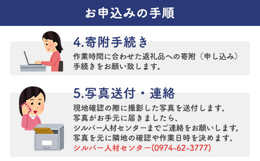 里帰り作業代行 お庭の除草 半日コース