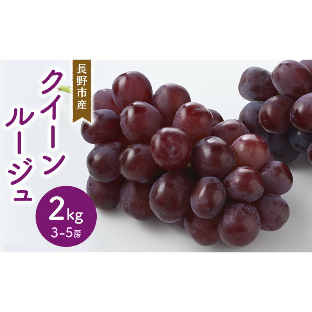 【ふるさと納税】クイーンルージュ2kg　3-5房 | ぶどう クイーンルージュ フルーツ 果物 希少 人気 おすすめ ブドウ ギフト プレゼント 送料無料 長野県 長野市 信州 信濃 ふるさと納税