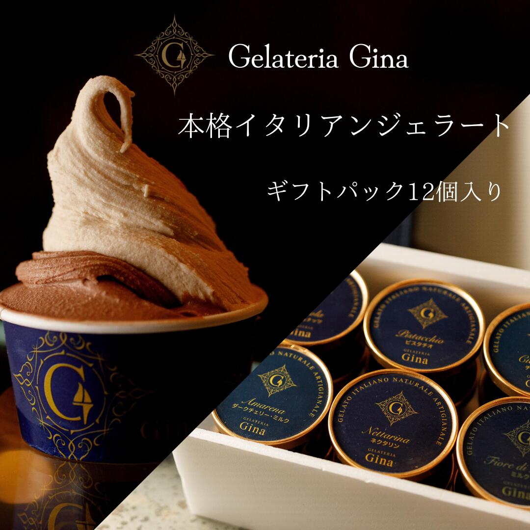 【ふるさと納税】本格イタリアンジェラート　ギフトパック12個入　 デザート スイーツ ひんやり 詰め合わせ フルーツソルベット ミルク チェリー ピスタチオ ヘーゼルナッツ チョコ