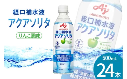 アクアソリタ(R)　500mL×24本入 [株式会社 アールネクスト 富山県 朝日町 34310518] ドリンク 水分補給 スポーツ飲料 スポーツドリンク 熱中症対策 暑さ対策 ペットボトル まとめ買い 味の素