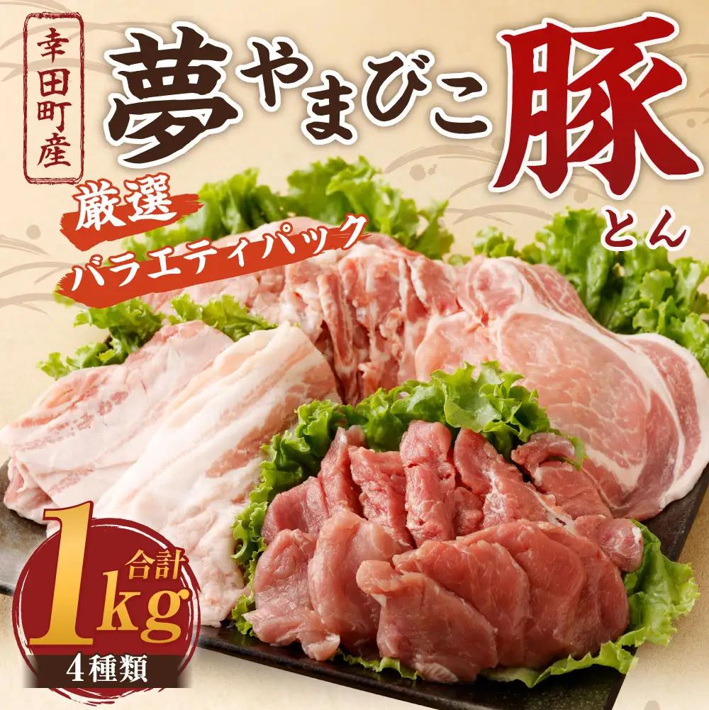 「夢やまびこ豚」厳選バラエティパック 1.0kg | 豚肉 肉 詰め合わせ セット トンカツ 小分け 真空パック 冷蔵 送料無料