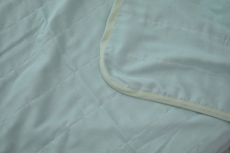 和晒し6重合わせ　ガーゼケット　大判_ブルー【G0664】