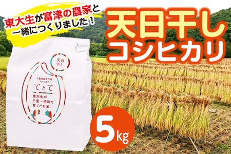 東大生が育てた富津産【天日干しコシヒカリ】5kg（令和7年産）