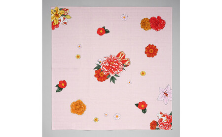 FUROSHIKI  風呂敷 ふろしき 花詰め招き猫 日本製 70cm×70cm