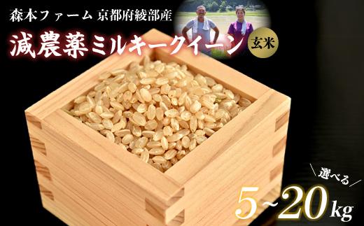 
            ≪選べる容量≫【令和6年産】令和6年産 減農薬ミルキークイーン 玄米 5kg～20kg 【 米 ミルキークイーン 5キロ 10キロ 15キロ 20キロ 5kg 10kg 15kg 20kg 玄米 こめ コメ お米 おこめ 減農薬 低農薬 農家直送 綾部 京都 森本ファーム 】
          