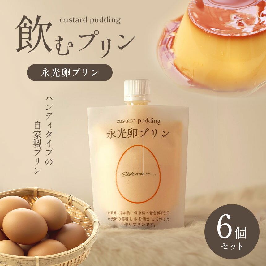 【ふるさと納税】飲むプリン テレビで紹介されました！ 永光卵プリン 6個セット カラメルあり ・ なし | 送料無料 のむぷりん えいこうらん 光永ファーム みつなが 君津市 きみつ 飲める 絶品 プリン 食べやすい パウチタイプ 千葉県 君津 きみつ