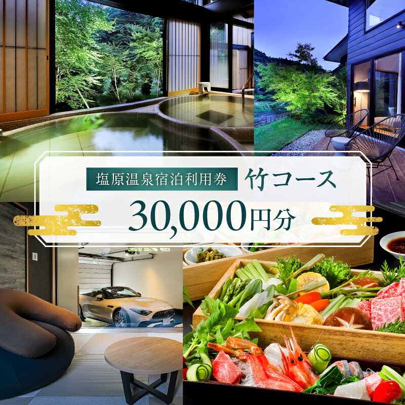 【ふるさと納税】 塩原温泉宿泊利用券(竹コース・30,000円分) 栃木県 那須塩原市 塩原温泉 宿泊利用券 宿泊券 温泉旅行 温泉 名湯 施設利用 宿泊 旅行 チケット 利用券 温泉地 観光 送料無料