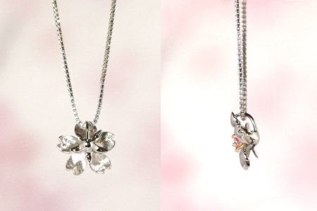 わに塚の桜モデルペンダント『ファースト』ピンクサファイヤ