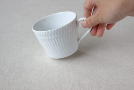 【2客SET】美濃焼 さざなみ 8.5カフェカップ＆ソーサー(13皿)  ホワイト 200cc【1413476】