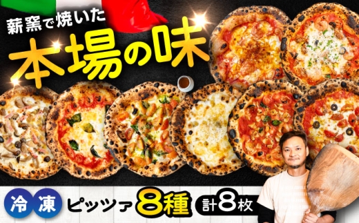 贅沢8種 食べ比べ セット 合計8枚（各種1枚）約2.57kg / 国産小麦 母の日 ピザ 冷凍 ピザ窯 ぴざ PIZZA パーティー ピッツァ 人気 本格 石窯 クリスマス 冷凍ピザ ピザセット お取り寄せ 熊本県 菊陽町 【堀川ピッツァ】 [BHBV016]