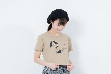 《0》【KEYMEMORY鎌倉】GrenouilleイラストTシャツ BEIGE