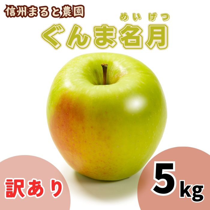 
信州まると農園の【訳あり】完熟りんご ぐんま名月 5kg
