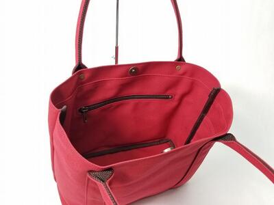 【いちひこ帆布】 ミニトート/赤