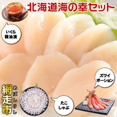 ふるさと納税 網走市 北海道海の幸セット(かに・いくら・ほたて・たこ)