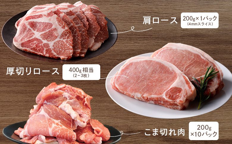 留寿都産　ルスツ羊蹄ぶた　『徳用』 ベストセット C 【2.6kg】