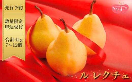 [2026年産先行予約] ル レクチエ 4kg 令和8年度 洋梨 新潟県産 ル・レクチェ 洋梨の貴婦人 【019S025】