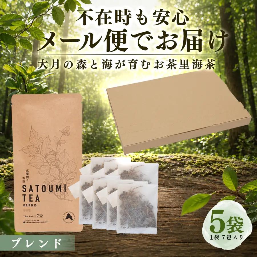 広葉樹のお茶 里海茶 ブレンド 5袋 35パック入り カフェインフリー 野草茶 高知県 大月町