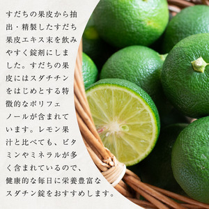 スダチン 錠剤 1袋 60粒 × 定期便 3回 すだち エキス 池田薬草【 すだち 】