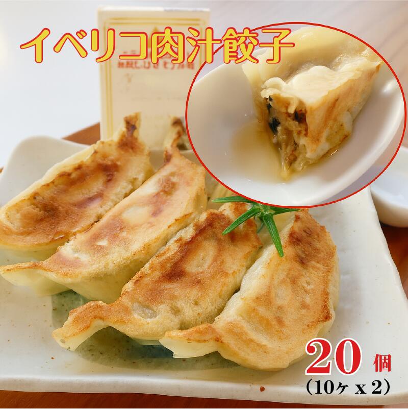 【ふるさと納税】イベリコ肉汁餃子 10ヶ入り×2 餃子 イベリコ豚 簡単 時短 豚肉 中華 おかず 惣菜 お取り寄せ おすすめ 餃子 冷凍 ぎょうざ ギョーザ 大容量 肉多め ジャンボ 大きい 人気 名物 行列 国産野菜 国産豚肉 ジューシー スタミナ パリパリ もちもち グルメ おかず