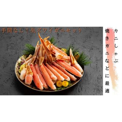 ふるさと納税 紋別市 手間なし!極上生ずわいがにセット約900g(カット済み)