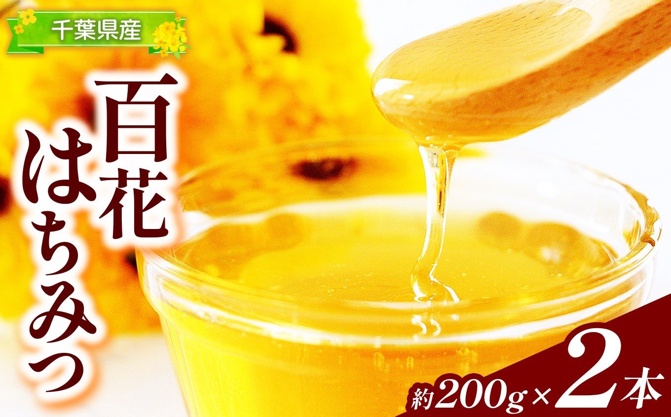 
            【 数量限定 】千葉県産 天然 百花はちみつ 約200g × 2個 | 君津生キクラゲ販売所 希少 天然はちみつ ハチミツ ハニー ひゃっか 天然100％ 日本ミツバチ 非常食 保存食 備蓄 千葉県 君津 きみつ
          