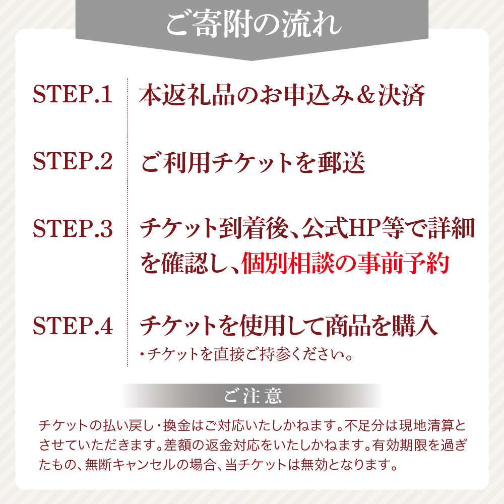 アンリガトウ ご利用チケット【品川区内 対面限定：100,000円分】