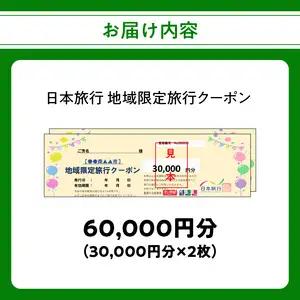 大分県大分市 日本旅行 地域限定旅行クーポン 【60,000円分】 O02050
