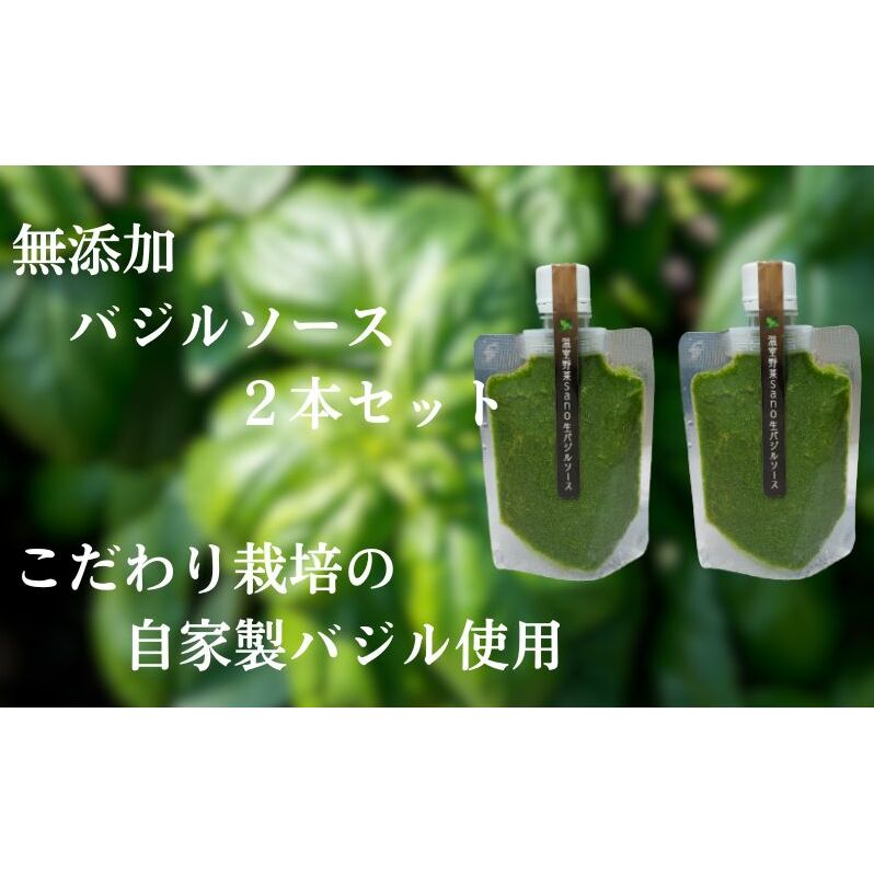 温室野菜 sano 生バジルソース２本セット 加工食品 ソース 