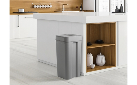 シールズ４５ 密閉ダストボックス LBD-03 グレー ／ ゴミ箱 臭い漏れ防止 スリムデザイン プッシュ開閉 ライクイット like-it【like041】